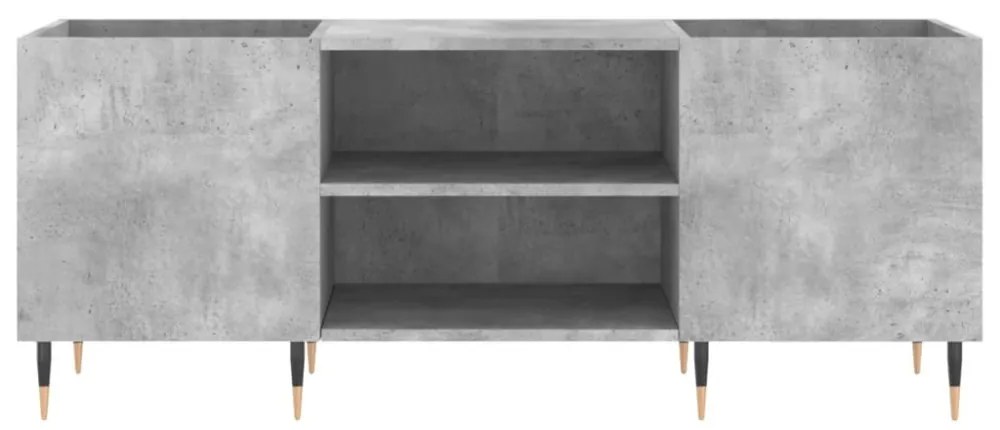 betonszürke szerelt fa hanglemezszekrény 121x38x48 cm