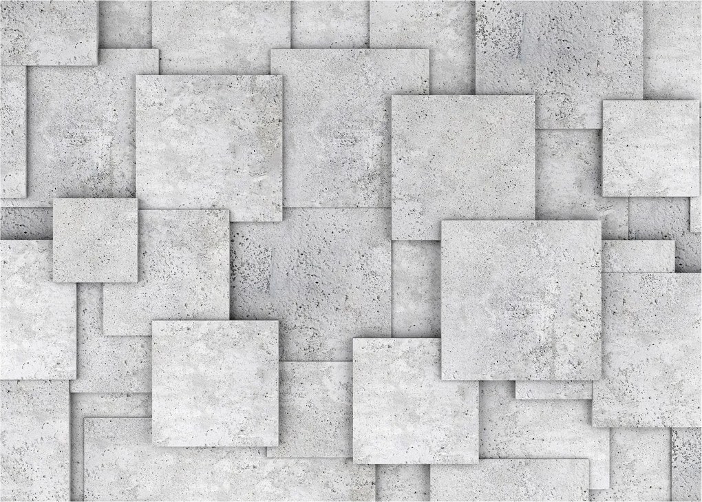 Kép - Betoncsempék absztrakciója (üvegen) (70x50 cm)