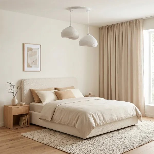 Brilagi - Kábeles függőlámpa WABI SABI 2xE27/40W/230V átm. 45 cm fehér