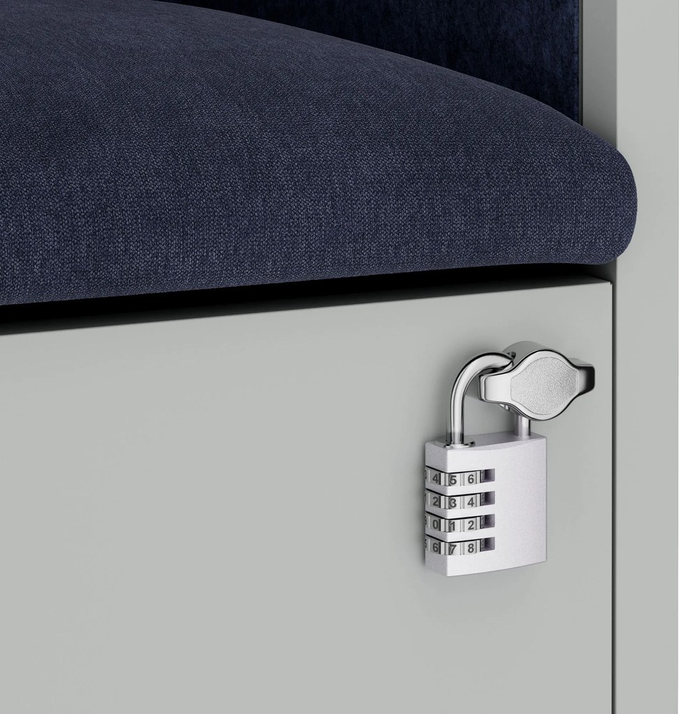 Sally 600mm korpus Szary - siedzisko Granatowy