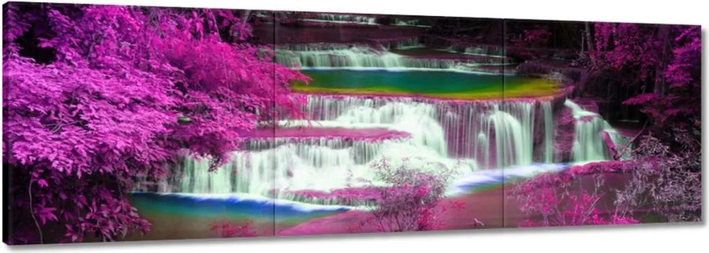 Vászonkép 150x50 Lila vízesés