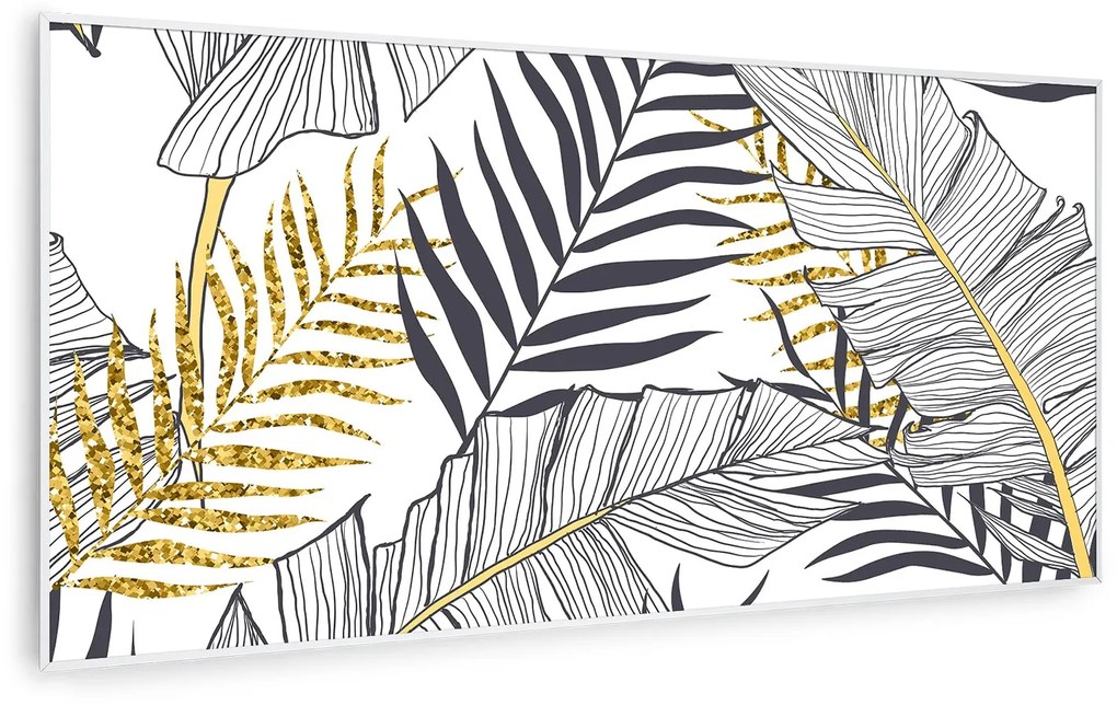 Klarstein Wonderwall Air Art Smart, infravörös hősugárzó, 120 x 60 cm, 700 W, levél