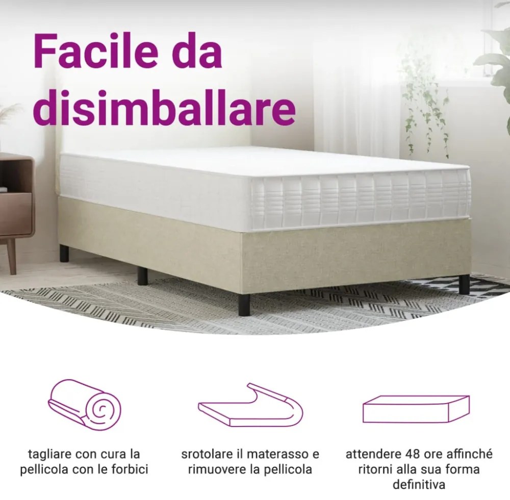 közepes keménységű zsebrugós matrac 120 x 200 cm