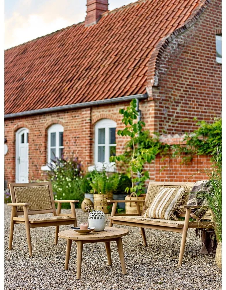 Natúr színű tömörfa kerti fotel Sorrento – Bloomingville