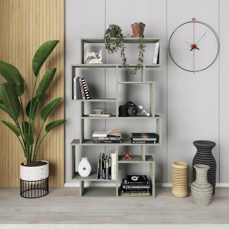 Houseland Karmato könyvespolc szürkészöld