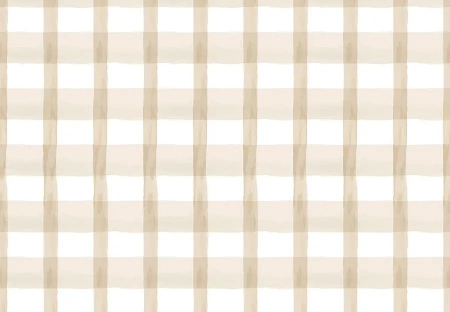 Parato Cristiana Masi Momi Plaid bézs-fehér kockás vlies tapéta – 4478