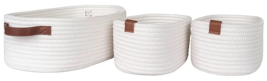 Fürdőszobai textil tárolókosár szett 3 db-os 35x25x13 cm Jarana – House Nordic