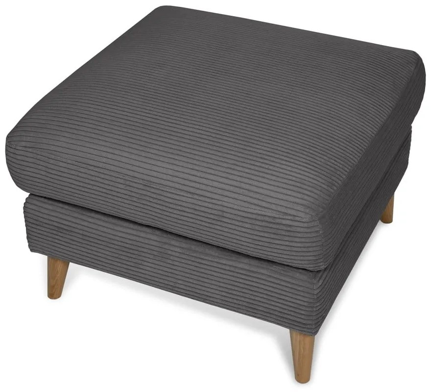 Sötétszürke kordbársony lábtartó Paris – Scandic