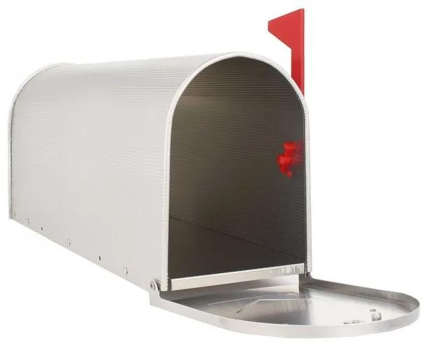 T00215 Mailbox ALU US aluminium postaláda ezüst színben 220x165x480mm