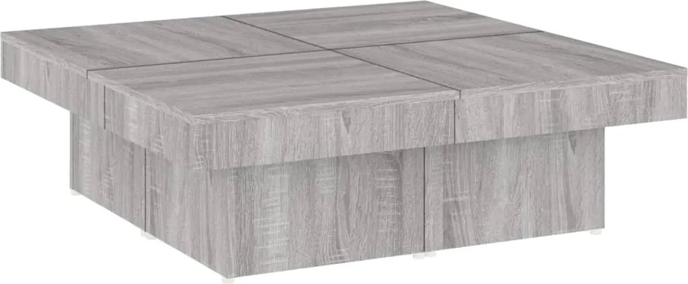 vidaXL szürke sonoma színű szerelt fa dohányzóasztal 90 x 90 x 28 cm