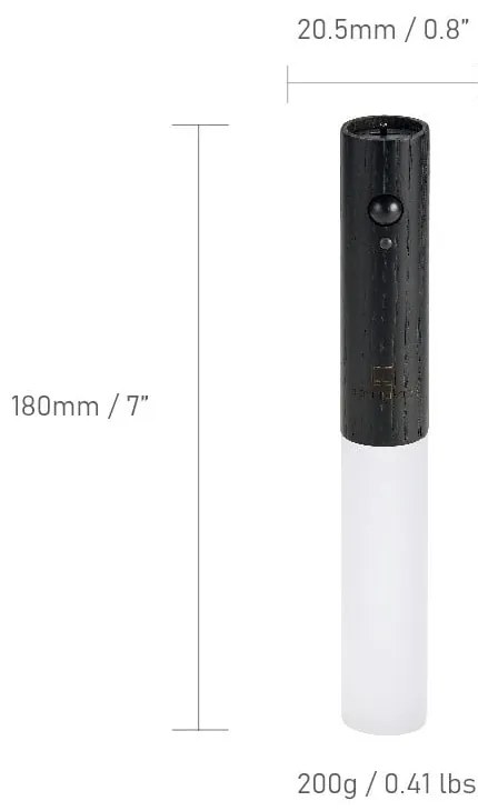 Fekete USB-s LED fali lámpa Baton – Gingko