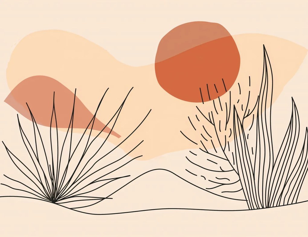 Poszter 65x50cm Puha növényzet