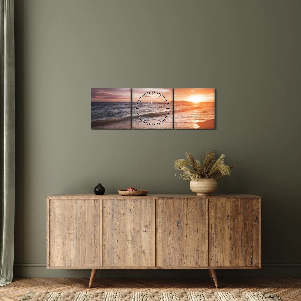 Kép - Naplemente Thaiföldön (órával) (90x30 cm)