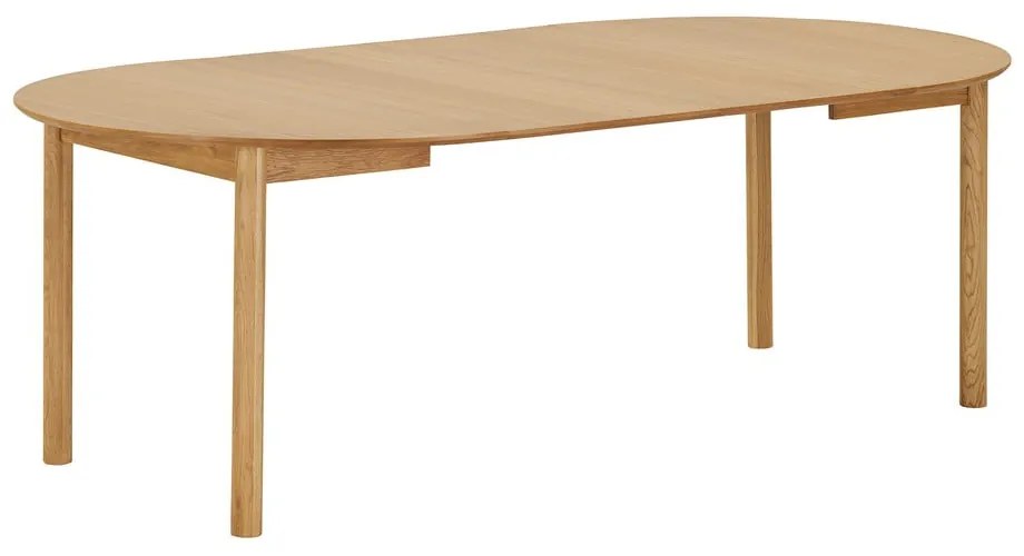 Kerek bővíthető étkezőasztal hosszabbító asztallappal tölgyfa dekorral ø 120 cm Bundaberg – House Nordic