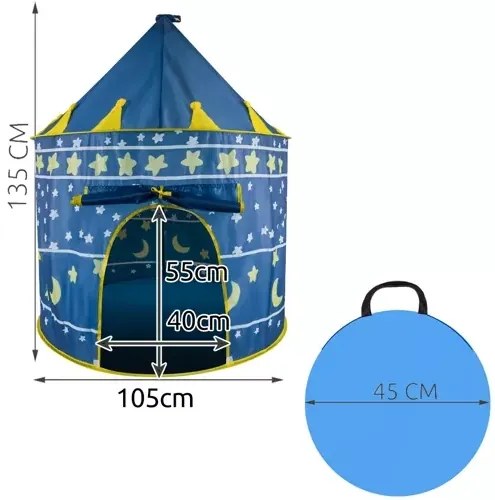 Palota alakú gyerek sátor - Kruzzel - kék