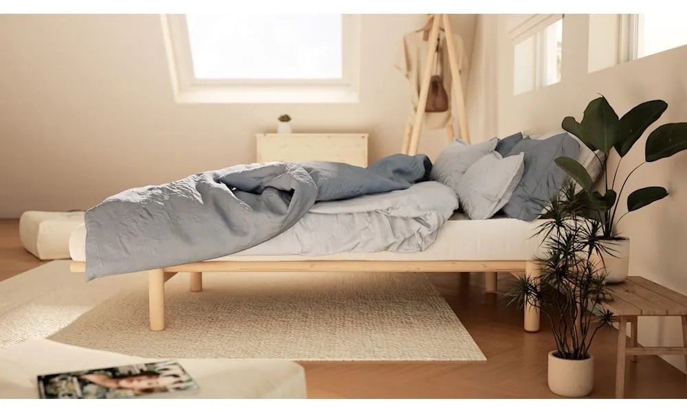 Norovi fenyő franciaágy ágyráccsal 180x200 cm Pace – Karup Design