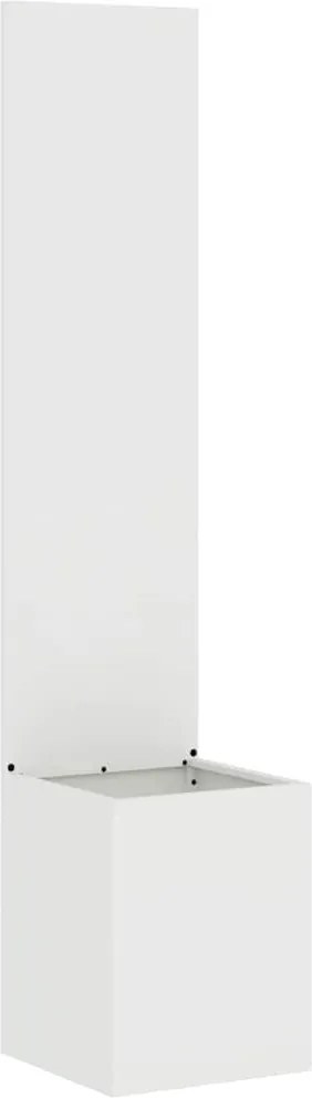 vidaXL Kertvédő vászon Fehér 32 x 140 cm Hidegen hengerelt acél