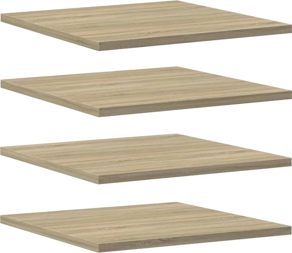 vidaXL 4 db sonoma-tölgy színű forgácslap könyvespolc 40 x 40 x 1,5 cm