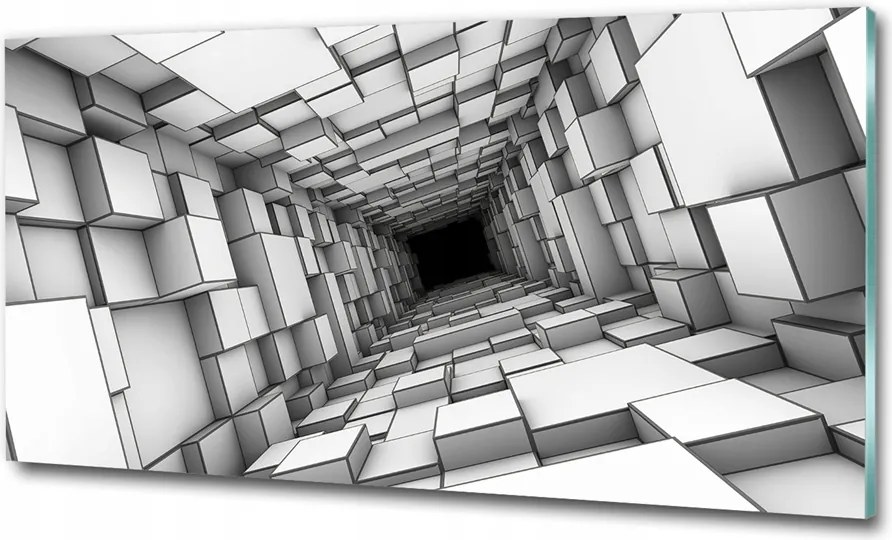 Fotó-üvegkép Alagút kocka 125x50