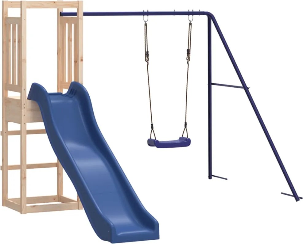 vidaXL tömör fenyőfa kültéri játszószett