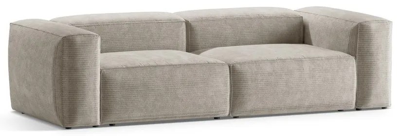 Bézs kordbársony kanapé 264 cm Bergamo – Cosmopolitan Design