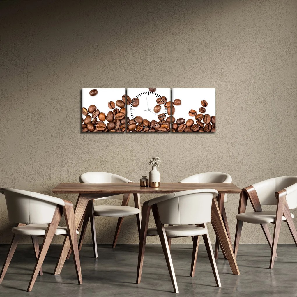 Kép - Kávébab (órával) (90x30 cm)