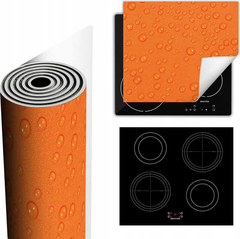 Tűzhelyvédő Szőnyeg Több Helyet Biztosít 60x52 narancssárga csepp