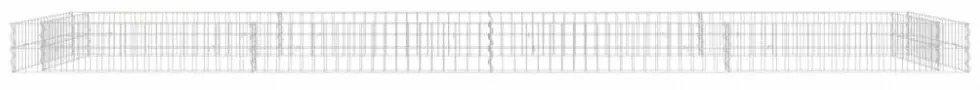 horganyzott acél gabion magaságyás 400 x 100 x 20 cm