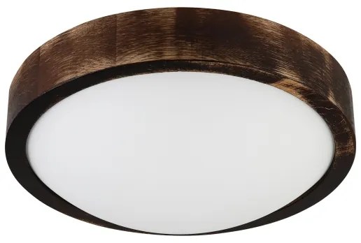 Brilagi - Mennyezeti lámpa CARVALHO SLIM SMOKEY 1xE27/60W/230V tölgy, átmérő 27,5 cm