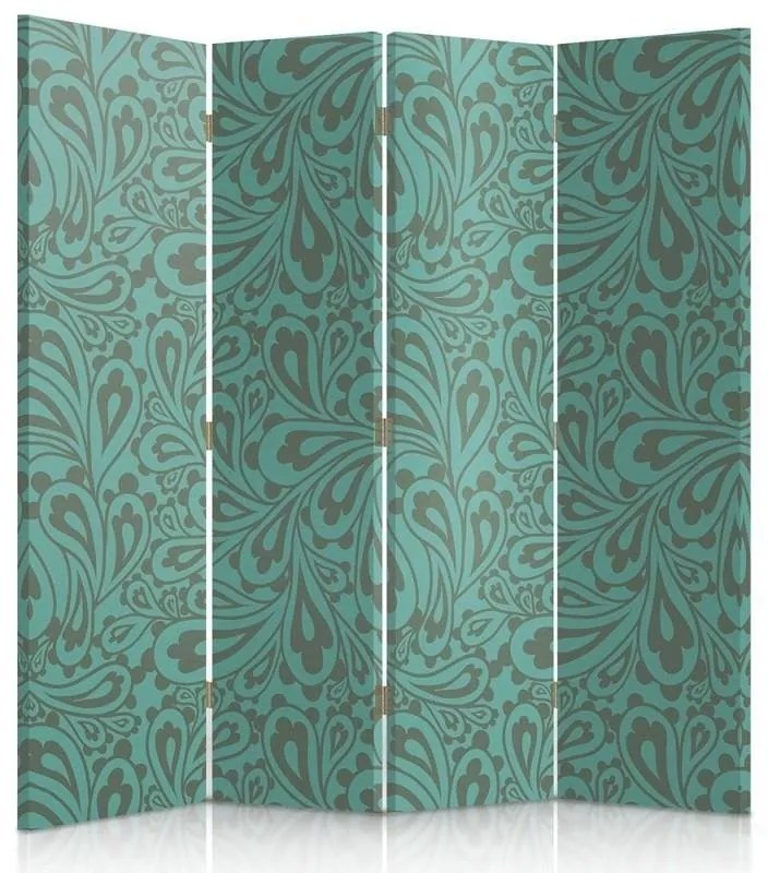 Gario Paraván Szépség türkizben Méret: 145 x 170 cm, Kivitelezés: Forgó paraván 360°