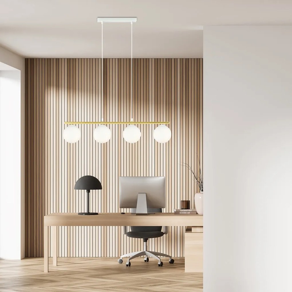 Emibig modern függeszték allora fehér arany emi1255/4