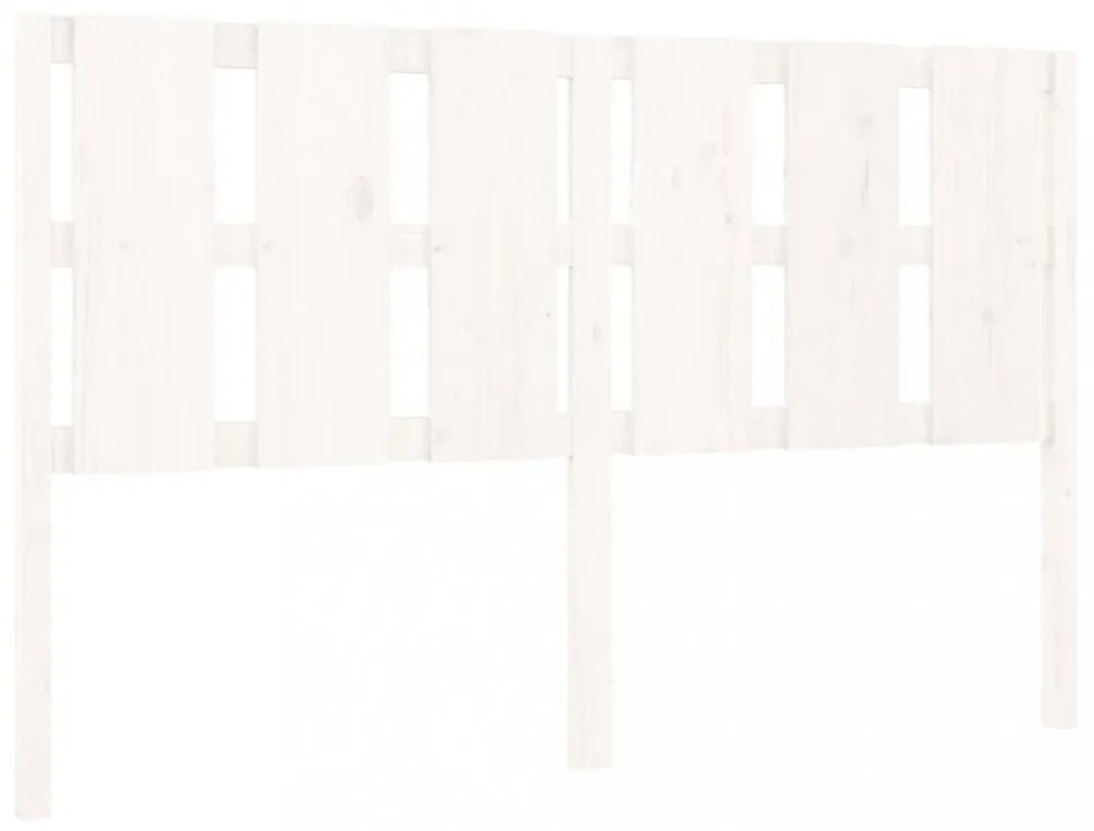 fehér tömör fenyőfa ágyfejtámla 155,5x4x100 cm