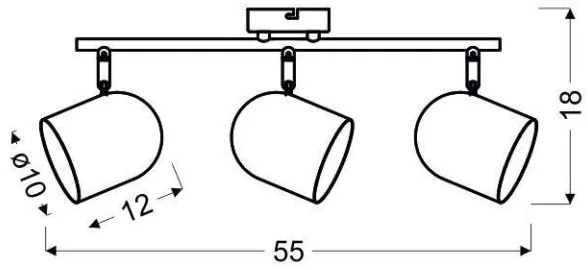 Spotlámpa AZURO 3xE27/40W/230V