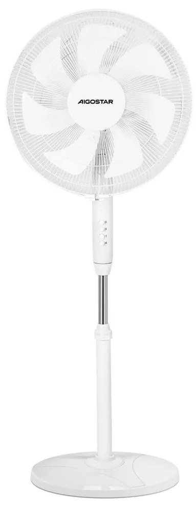 Aigostar B.V. Aigostar - Állóventilátor 60W/230V fehér AI1136