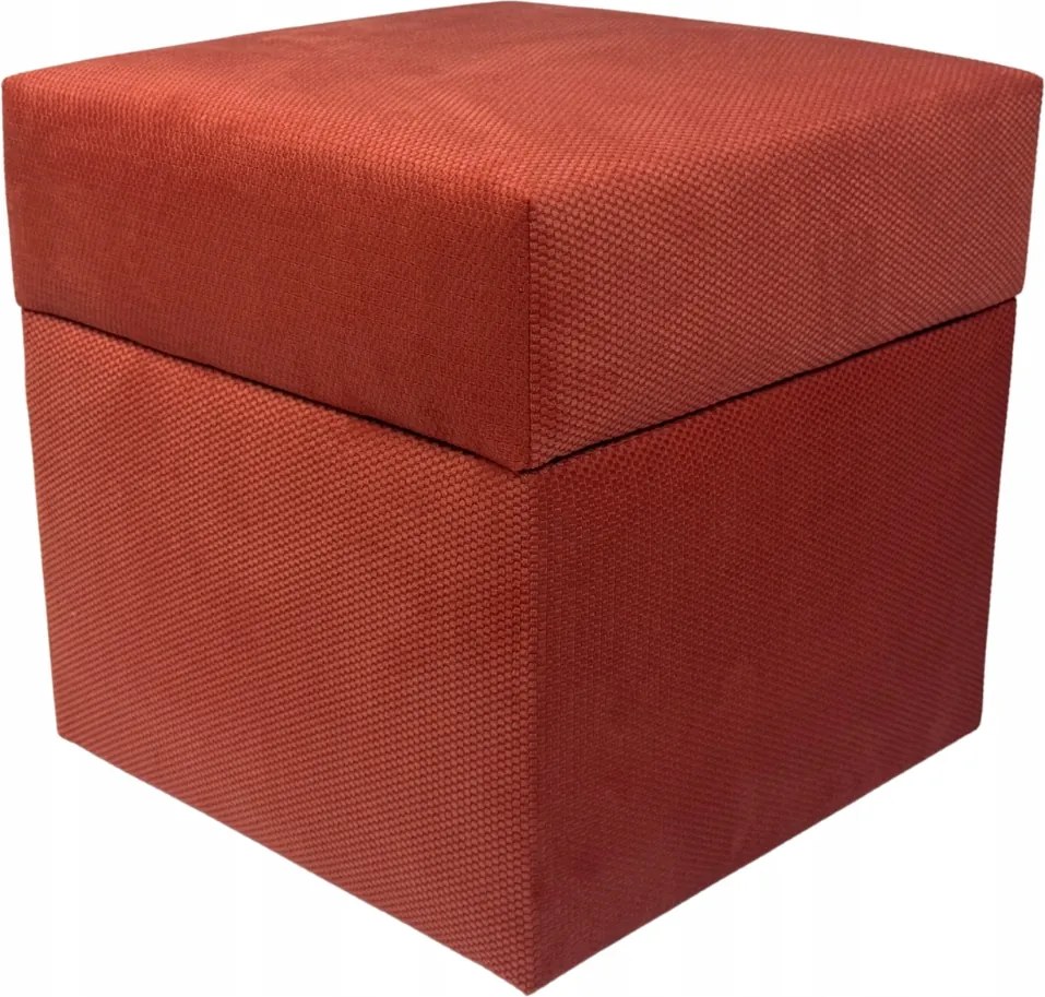 Négyzet alakú nyitható puff finom plüss, tégla kivágásokkal