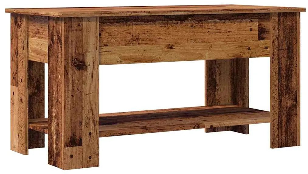 dohányzóasztal Régi fa 101x49x52 cm Gépelt fa