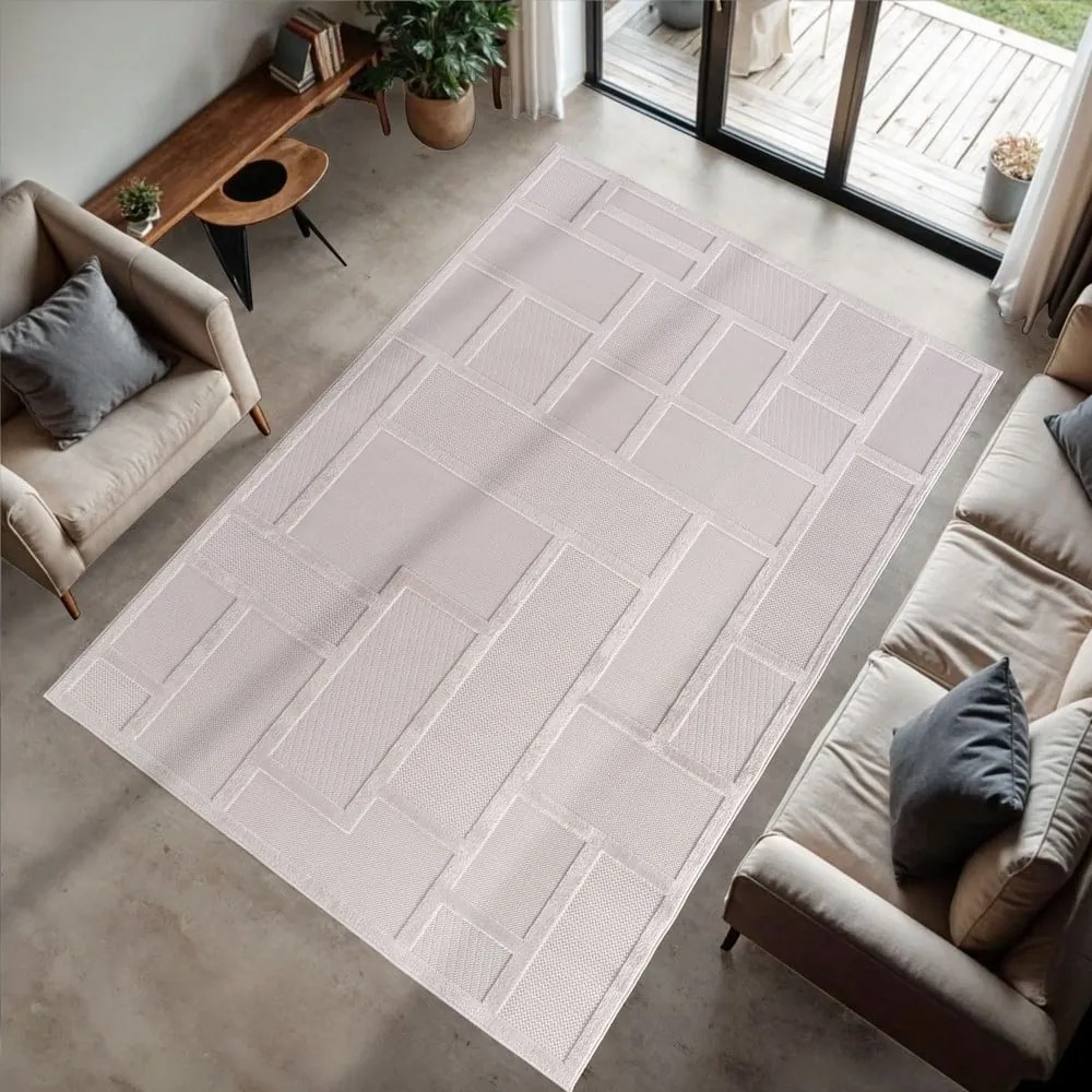 Krémszínű kültéri-beltéri futószőnyeg 80x150 cm Doha 1657 Cream – Ayyildiz Carpets