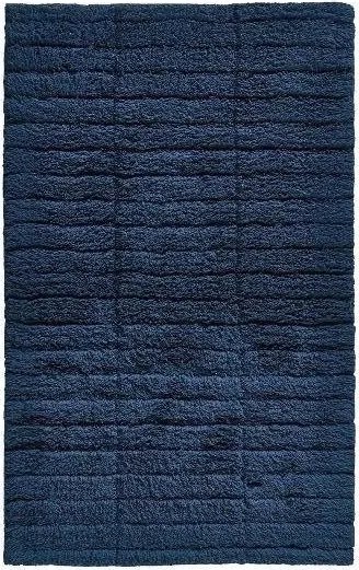 Zone Tiles Fürdőszobaszőnyeg 80x50 cm Pamut Sötétkék