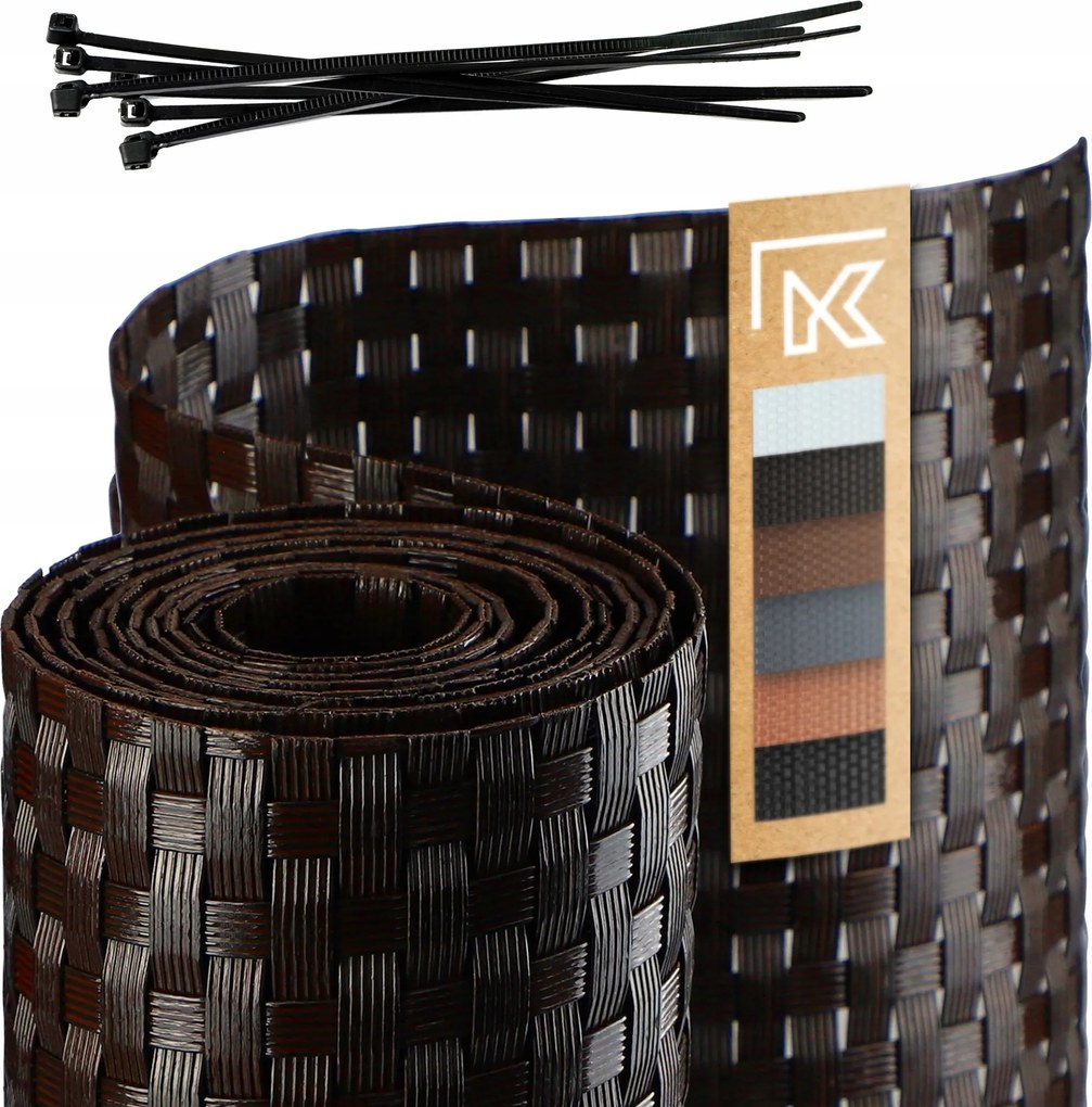 Technorattan Erkélyvédő 0,9x1m Barna Sötét Prémium Méretű Szőnyeg