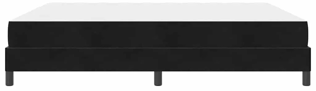 Boxspring ágy matraccal matracmal Fekete 180 x 200 cm Bársony