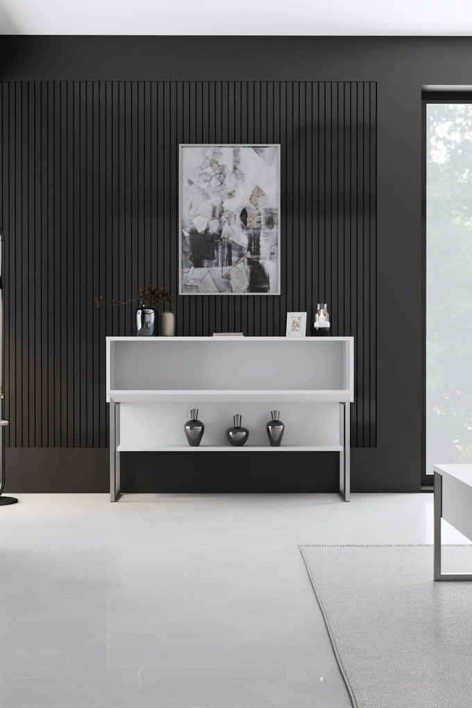 Komód Luxe - Silver, White