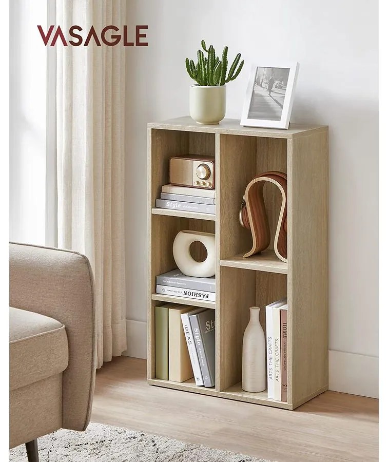 könyvespolc 5 rekesszel 50 x 80 x 24 cm