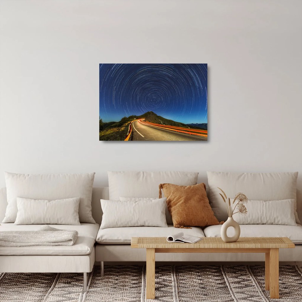 Forgó csillagok képe (üvegen) (70x50 cm)