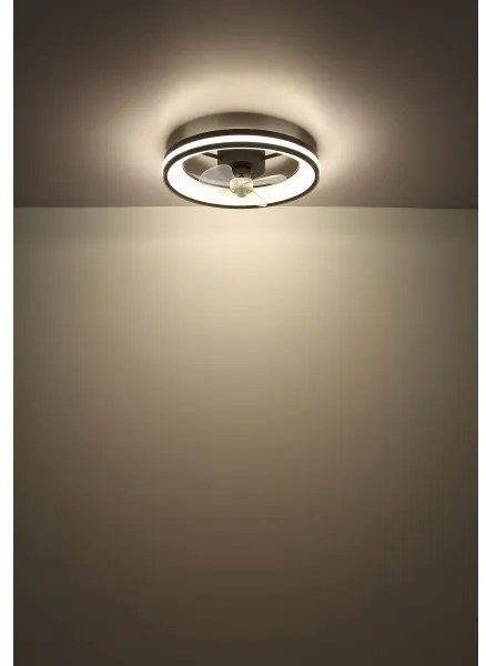 Globo 03651 - LED Mennyezeti lámpa ventilátorral GATIAN LED/30W/230V fekete + távirányító