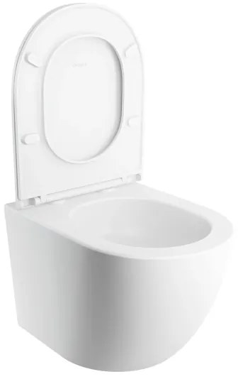 OMNIRES OTTAWASPXMWBM - Falra szerelhető WC SoftClose záródású ülőkével OTTAWA, kerámia/fehér