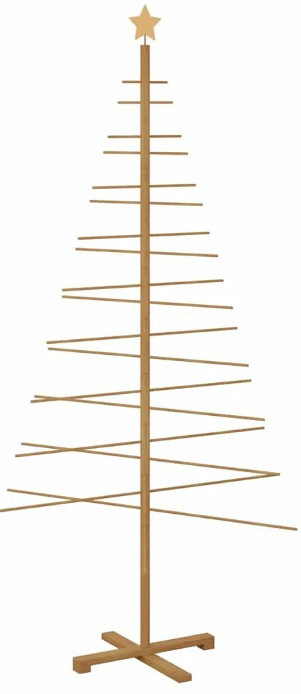 Fából készült Karácsonyfa állvánnyal Barna 210 cm bambusz
