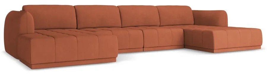 Narancssárga sarokkanapé Hoku – Makamii