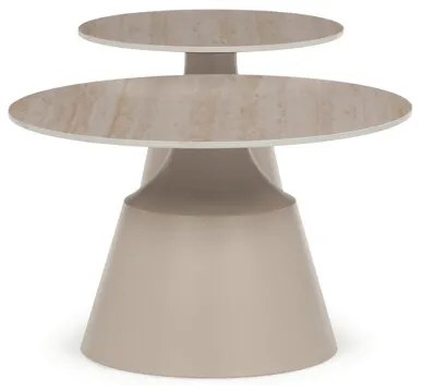 Dohányzóasztal 70×70 cm, Kerámia, Travertin. CT-F4152 TRV