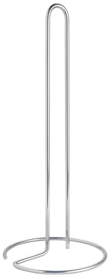 Fényes ezüstszínű acél papírtörlő tartó ø 14 cm Luxy – Metaltex