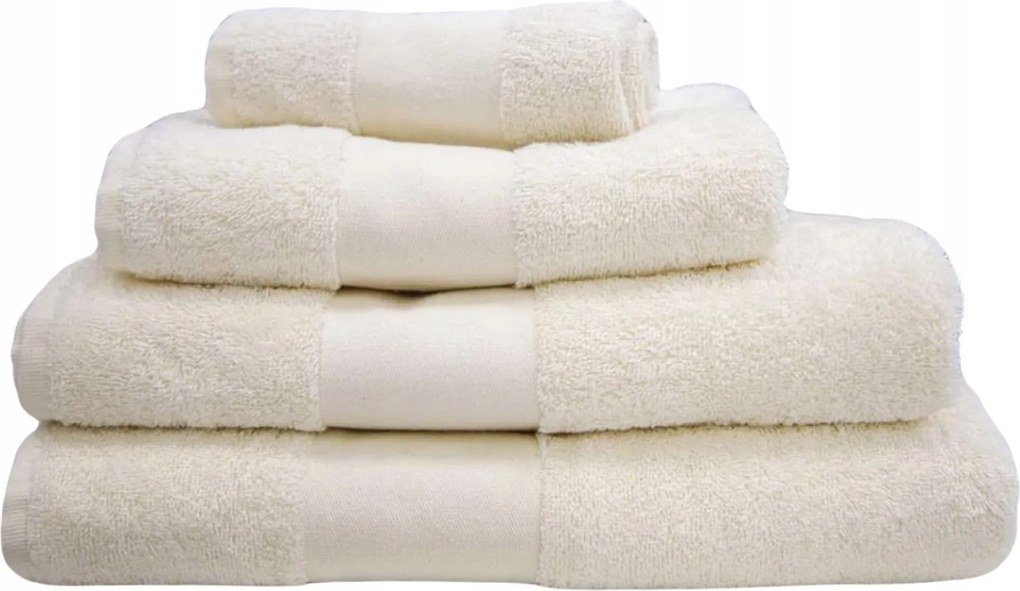 Frottír törölköző Pamut 450g 50 Szín 100x150 Krém Ivory